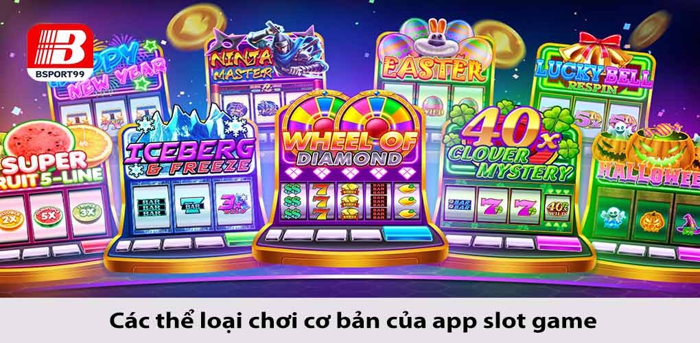 Các thể loại chơi cơ bản của app slot game 